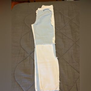 shein patched worked flare jeans